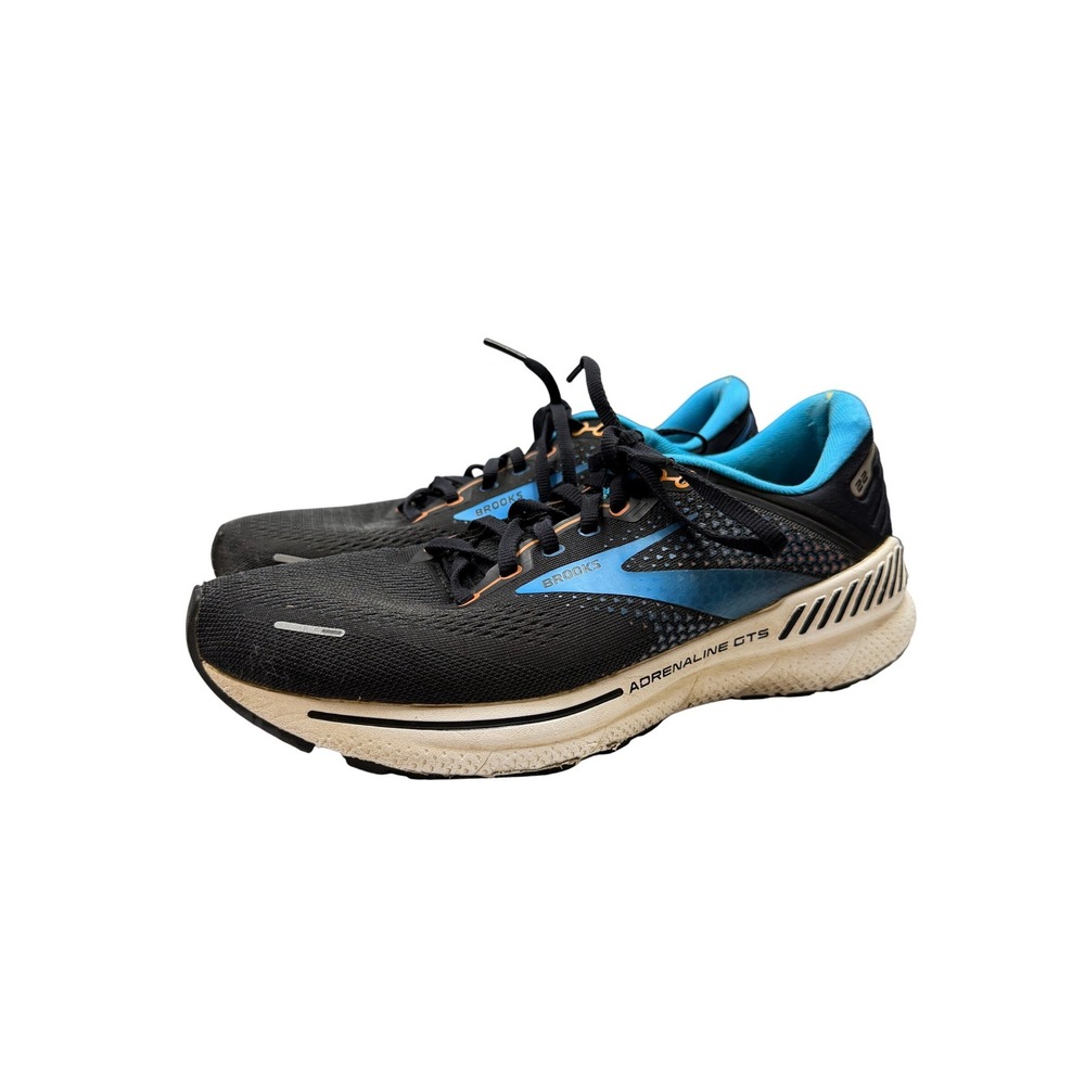 Brooks Adrenaline GTS 22 Running Shoes Mens Black Blue Orange 8.5